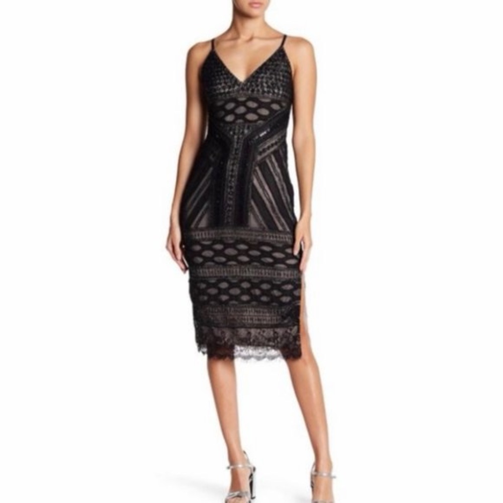 NWT Alice + Olivia Black Beaded Dress size 0
